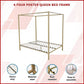 Lilian Four Poster Bed Frame - Gold Queen