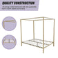 Lilian Four Poster Bed Frame - Gold Queen