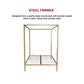 Lilian Four Poster Bed Frame - Gold Queen