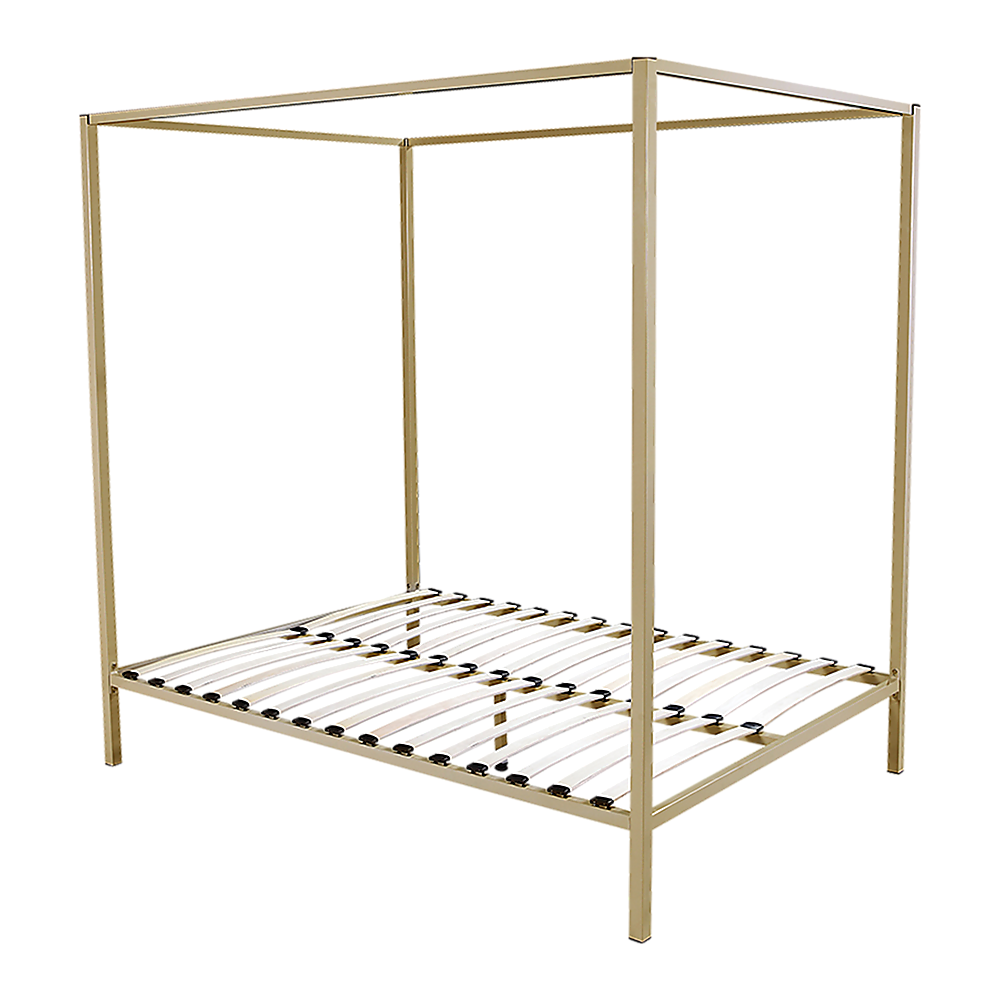 Lilian Four Poster Bed Frame - Gold Queen