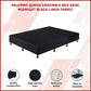 Aisha Ensemble Bed Base Linen Fabric - Midnight Black Queen