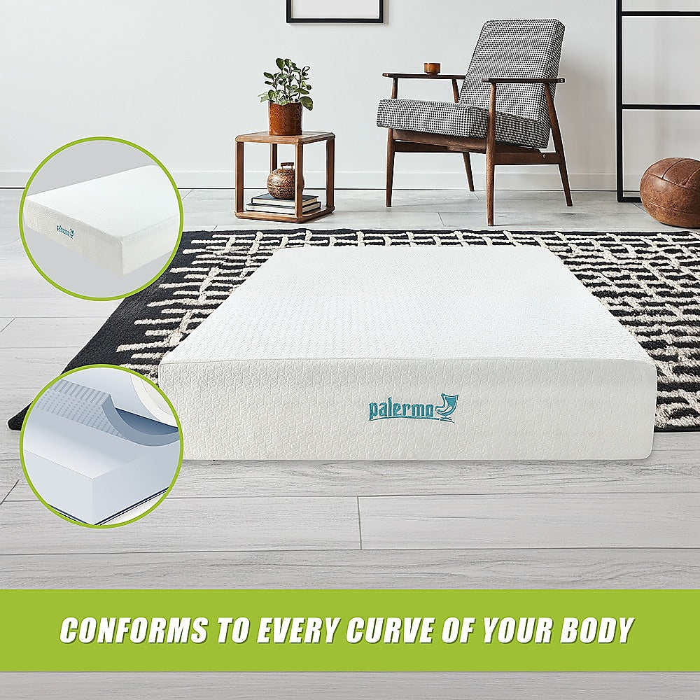 Kairos 30cm Mattress Memory Foam Green Tea Infused - Queen