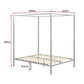 Lilian Four Poster Bed Frame - Cream Double