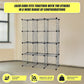12 Cube Wire Grid Organiser Bookcase Storage Cabinet Wardrobe Closet Black