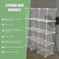 12 Cube Wire Grid Organiser Bookcase Storage Cabinet Wardrobe Closet White