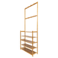 Large Wooden 5 Tiers Hat Coat Stand Clothes Shoe Rack Hanger Hooks Shelf Storage