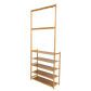 Large Wooden 5 Tiers Hat Coat Stand Clothes Shoe Rack Hanger Hooks Shelf Storage
