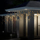 6M 300 LED Icicle Flashing Lights - Cool White