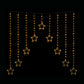 1.2M LED Wire Star Curtain Gold Lights