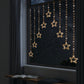 1.2M LED Wire Star Curtain Gold Lights