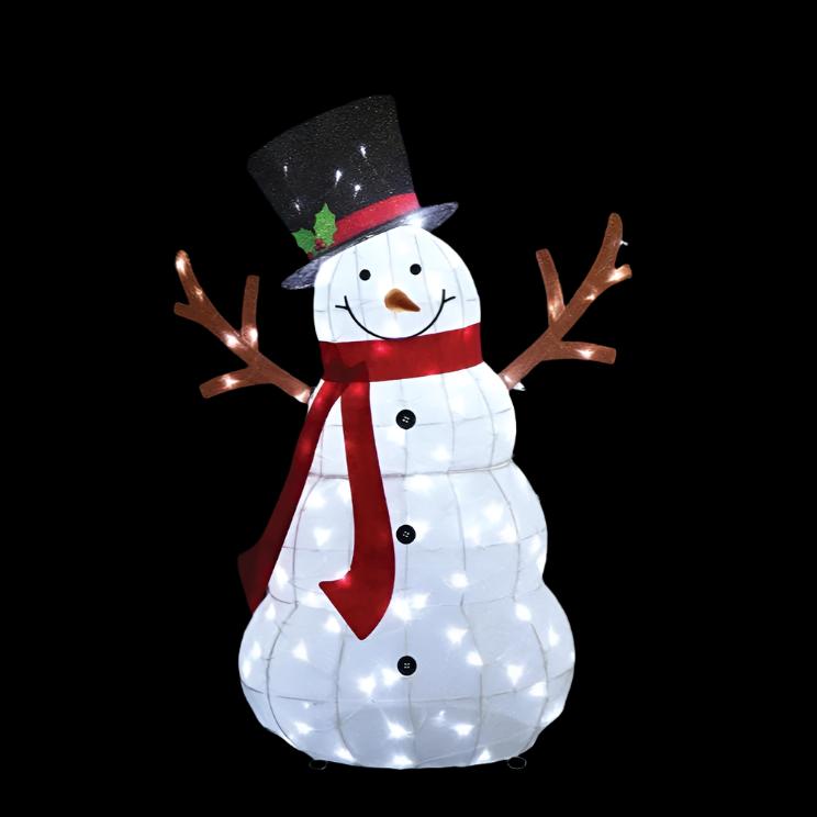 1.35M LED Mesh Melting Snowman 135cm Twinkle