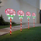 Set of 4 LED Candy Lollipop Path Lights 60 LED