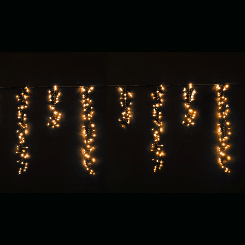 9M LED Dancing Cluster Icicles - Warm White
