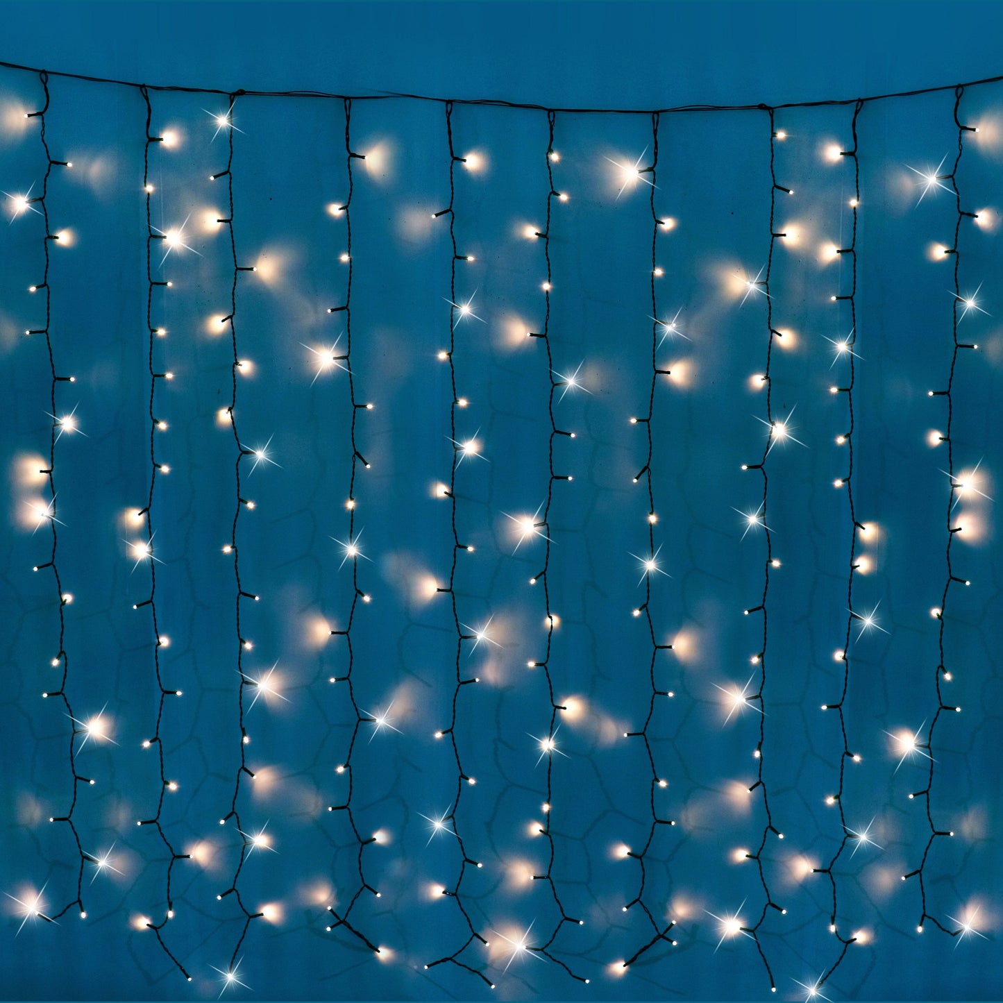 140cm Battery Operated 200 LED Curtain Light - Multicolour