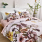 King Floral Comforter Set Blush Floral 3-Piece Bedding Soft Microfiber For All Seasons