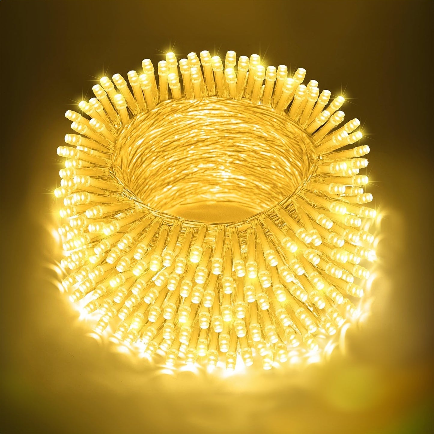 35M 500 Solar LED Fairy Lights 8 Function Memory Hold Multicolour Christmas Decoration - Warm White