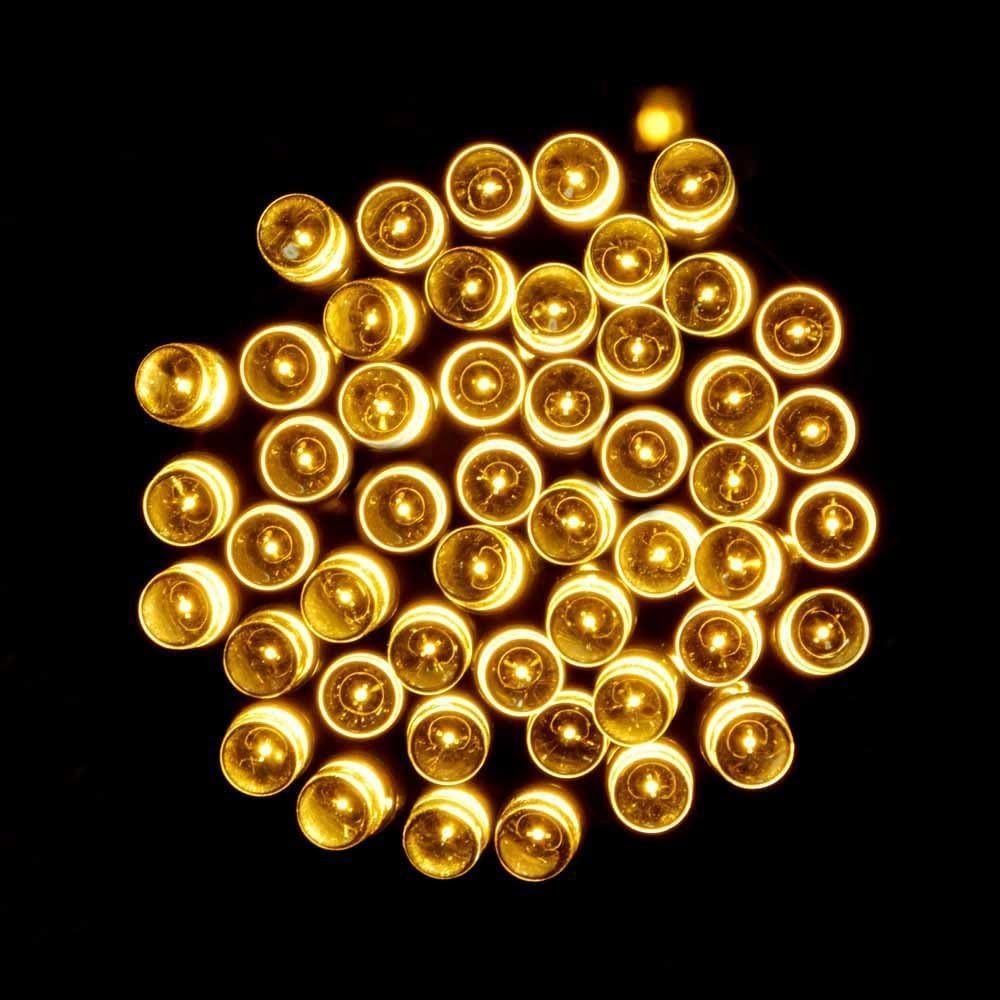 35M 500 Solar LED Fairy Lights 8 Function Memory Hold Multicolour Christmas Decoration - Warm White