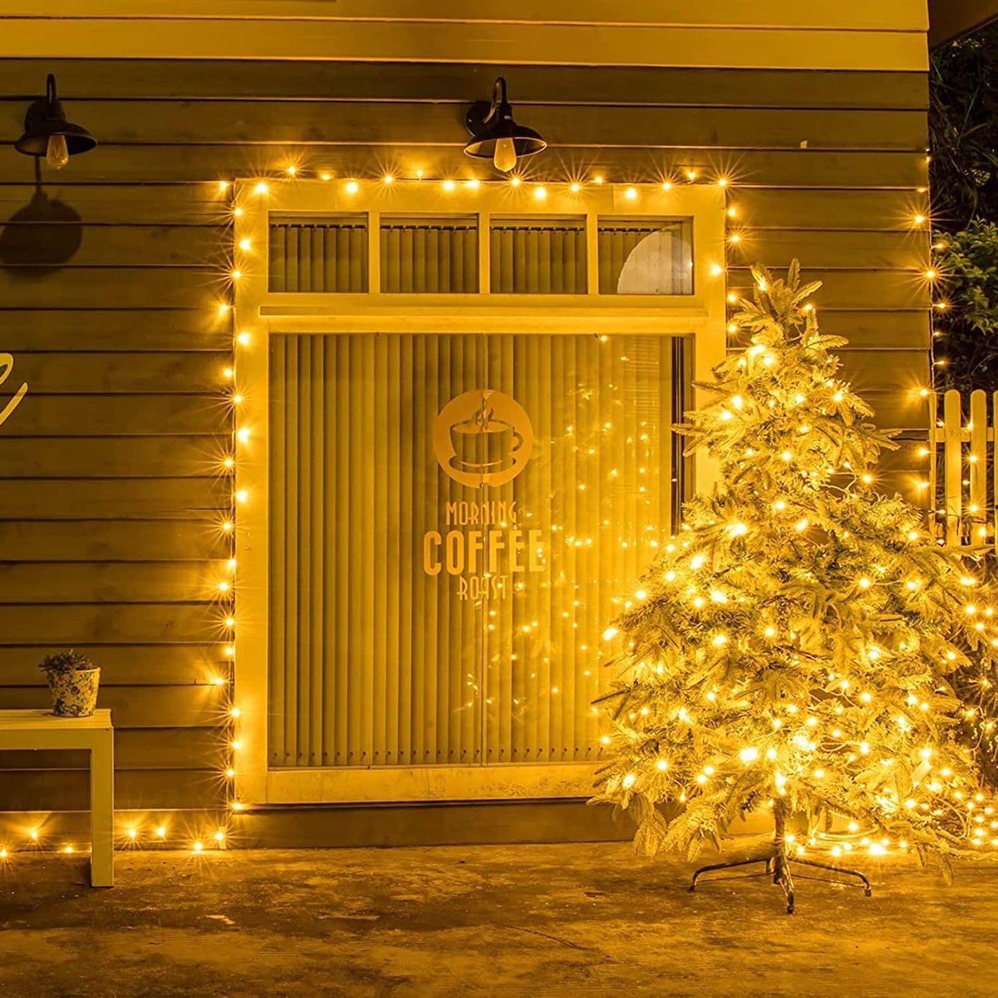 35M 500 Solar LED Fairy Lights 8 Function Memory Hold Multicolour Christmas Decoration - Warm White