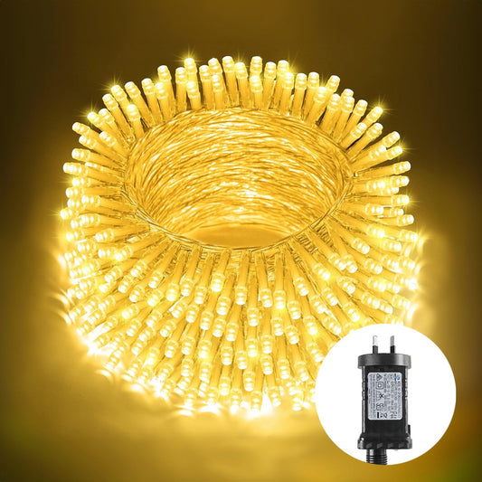 2M 400 Low Voltage LED Curtain Lights 8 Functions 1.9x2M Christmas Decoration - Warm White