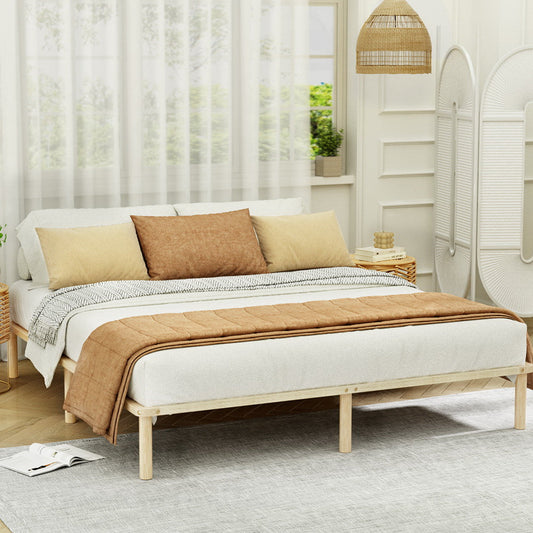 Dravite Bed & Mattress Package with 32cm Mattress - Natural King