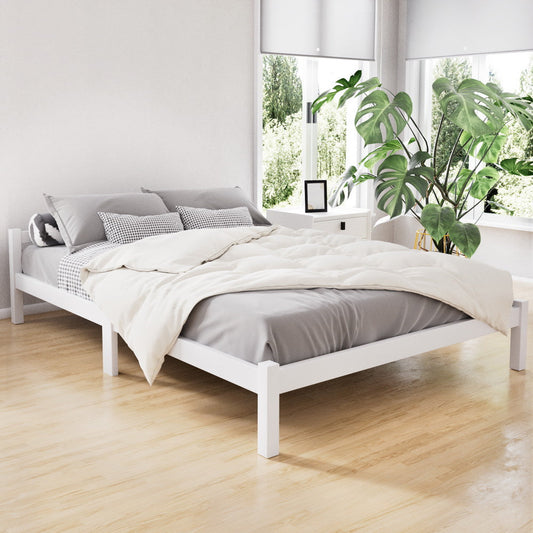 Sapphire Bed & Mattress Package no Drawers - White Double