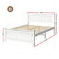 Mystique White Wooden Bed Frame no Drawers - Double