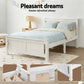Mystique White Wooden Bed Frame no Drawers - Double