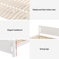 Mystique Bed Frame Size Wooden Platform with 2 Storage Drawers - White Double