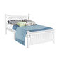Mystique Wooden Bed Frame no Drawers - White King Single