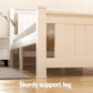 Mellow Bed Frame Wooden Platform with 2 Storage Drawers - White King Single