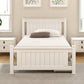 Mellow Bed Frame Wooden Platform with 2 Storage Drawers - White King Single