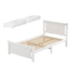 Mellow Bed Frame Wooden Platform with 2 Storage Drawers - White King Single