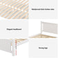 Mellow Bed Frame Wooden Platform with 2 Storage Drawers - White Queen