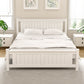 Mellow Bed Frame Wooden Platform with 2 Storage Drawers - White Queen