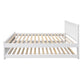 Trudy Trundle Bed Frame Timber Slat - White King Single