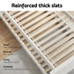 Trudy Trundle Bed Frame Timber Slat - White King Single
