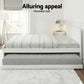 Trudy Trundle Bed Frame Timber Slat - White King Single
