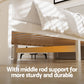 Glowra Bed Frame Wooden with 2 Storage Drawers - White King Single