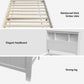 Glowra Bed Frame Wooden with 2 Storage Drawers - White King Single