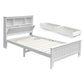 Glowra Bed Frame Wooden with 2 Storage Drawers - White King Single
