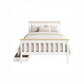 Breeze Bed Frame Wooden Platform with 2 Storage Drawers - White Double