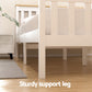 Breeze Bed Frame Wooden Platform with 2 Storage Drawers - White Single