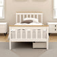 Breeze Bed Frame Wooden Platform with 2 Storage Drawers - White Single