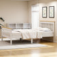 Breeze Bed Frame Wooden Platform with 2 Storage Drawers - White Single