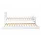 Malta Bed Frame with Trundle Solid Wood Toddler Bunk Bed with Headboard - White Single