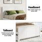 Malta Bed Frame with Trundle Solid Wood Toddler Bunk Bed with Headboard - White Single