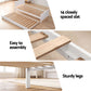 Malta Bed Frame with Trundle Solid Wood Toddler Bunk Bed with Headboard - White Single