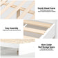 Maeve Bed Frame with Charging Ports and 2 Drawers - White King Single