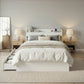 Maeve Bed Frame with Charging Ports and 2 Drawers - White King Single