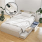 Maeve Bed Frame with Charging Ports and 2 Drawers - White Single